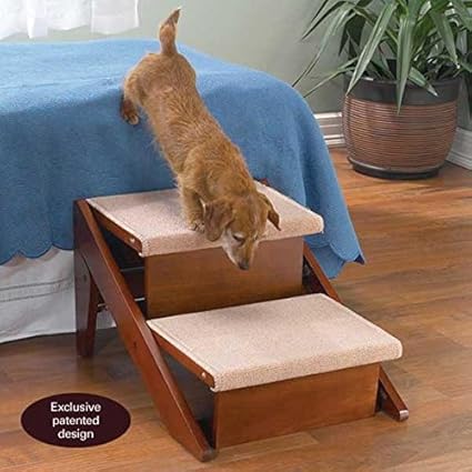 Pet Studio Pine Frame Dog RampSteps, 3 Step