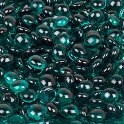 5 lbs of Glass Gems in Teal