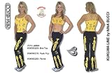 Afro Ladies Bra Top - KW050205 Yellow/Black Small
