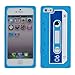 Cbus Wireless Sky Blue/Blue Silicone Cassette Tape Case / Skin / Cover for Apple iPhone SE / 5 5G 5S