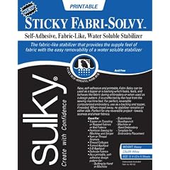 USA Produkt - Printable Sticky Fabri-Solvy Stabilizer-8-1 / 2 X11 12/Pkg