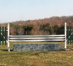 Stone Pattern Wall Wood Horse Jumps Set/2 10ft