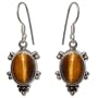 Tigers Eye Dangle-Earrings Silver Jewelry 1.5 inches(erg136)