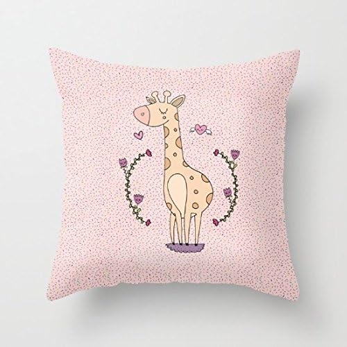 Haronng 18" X 18" Lovely Girafe Pillow Case Cushion Cover Home Sofa Decorative