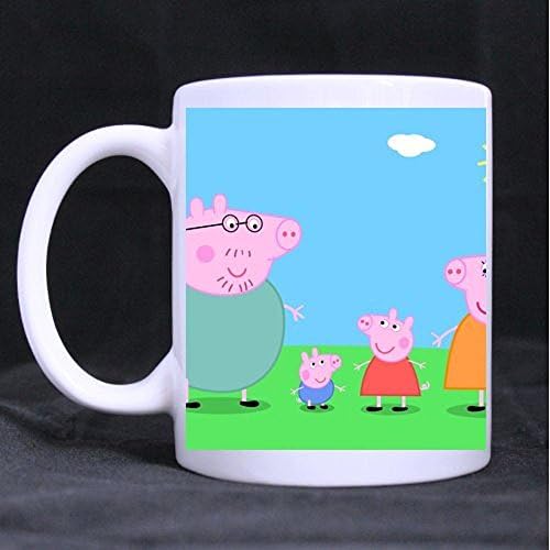 Peppa Pig Cartoon Custom Ceramic White Mug Tea Coffee Cup