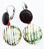 Reef Collection- Green Silver-mouth Shell Earrings
