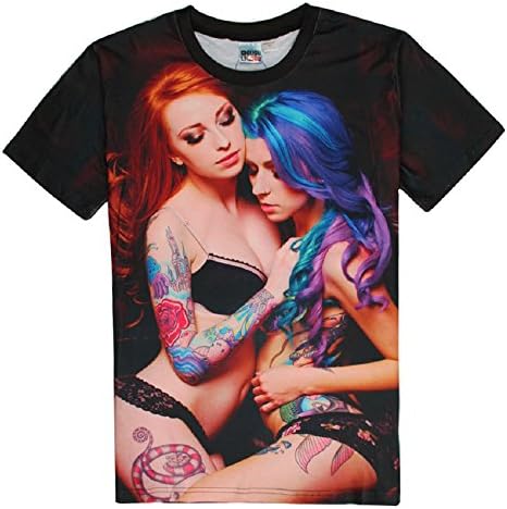 Banano Men's Fashion Lifelike Explosion 3D Print T-Shirts Black Clubwear B2 M