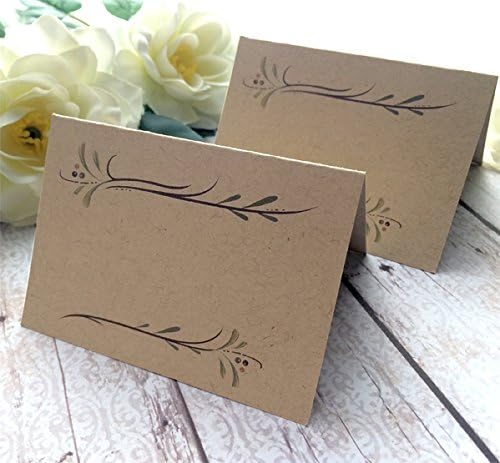 30 Pack Blank - Rustic Wedding Place Cards - Blank Kraft Wedding Place Cards - Wedding Escort Cards - Pack of 30