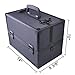 Aluminum Makeup Cosmetic Train Storage Case w Key Lock Jewelry Artist Box Black
