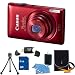 Canon PowerShot ELPH 300 HS Red Digital Camera 8GB Bundle - Includes PowerShot ELPH 300 HS Red Digital Camera, 8 GB Memory Card, Camera Carrying Case, Memory Card Reader, Mini Tripod, and Cleaning Kit