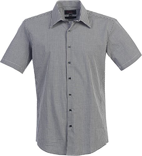 Studio 10 Mens Slim Fit Cotton Stretch Casual Checked Dress Shirt