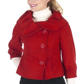 Mossimo® 3/4-Sleeve Wool Coat - Red by Mossimo