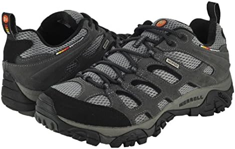 Merrell Men's Moab Waterproof Shoe with FREE Made in USA socks Bundle (10.5 D(M) US, Beluga)