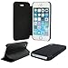 Iphone 5,5S,SE Slim Case, Befen Soft Genuine Leather Flip Slim Case, Stand Feature for Apple iPhone 5 / iPhone 5S / iPhone SE - Black