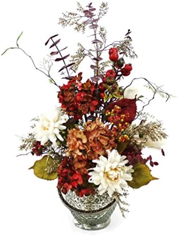 Silk Floral Arrangement, Custom Designed, Handcrafted - Winter's Warmth in our Patique Collection