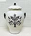 Tuscany Fleur De Lis, Just Black & White Ceramic Hand Painted Cookie Jar 13