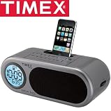 Timex Stereo Dual Alarm Clock Stereo Radio with Bedtime Beats Sleep Sound Machine Noise Maker, iPod Dock, Line-in Jack for MP3, CD, Tape Cassette or All Other Audio Devices & Indiglo Night Light