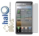 Halo Screen Protector Film Invisible (Clear) for Lg Optimus 3D P920 (3-Pack) - Premium Japanese Screen Protectors