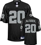 Darren McFadden Jersey: Reebok Black Replica #20 Oakland Raiders Jersey
