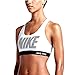 Nike Womens Pro Classic Padded Graphic Sports Bra (X-Large, White/Black)