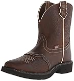 Justin Boots Women's Gypsy Riding Boot, Brown Flower Embossed, 5 B US