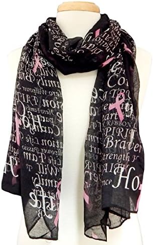 Alabama Girl Breast Cancer Scarf in Black
