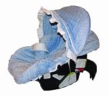 Blue Minky Dot Infant Carseat Cover
