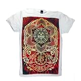 Buy Obey Flower Crest Antique Mens Tee Shirt by Obey