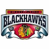 NHL Chicago Blackhawks 11-by-17 inch Scroll Wood Sign
