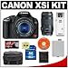 Canon Digital Rebel XSi Digital SLR Camera (Black) with EF-S 18-55mm IS Lens & EF 70-300mm IS USM Lens + 16GB Card + Battery + Case + Accessory Kit