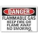 Danger Sign, Slf-Adhesv Mount, 14inWx10inH (2 pieces)