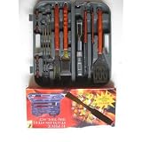 12 Piece Stainless Steel Bbq Tool Set Handy Storage Carry Case Plus Bonus Digital Thermometer Fork 6 Meat Selections, 4... by RJ Quality Products