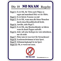 Blechschild Al Bundy Die 10 NO MA`AM Regeln