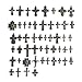 50Pcs Antique Brass Different Design Cross Charms For DIY Jewelry Making