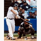 Johnny Damon Autographed Vertical Swing Home Jersey 16 x 20 Photograph (Unframed)