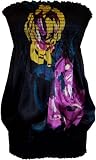 Strapless Black Satin Floral Tube Top Jr. Plus Size