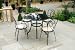 Kitchen & Housewares : Le Mans 4 seater granite table metal steel armchairs furniture set