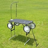 Pet Supplies : Adjustable Pet Grooming Table on Wheels (New)
