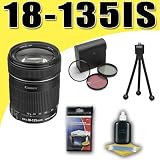 Canon EF-S 18-135mm f/3.5-5.6 IS UD Standard Zoom Lens for Canon Rebel X XS XSi XT XTi SLR Cameras DavisMAX 3 Piece Filter Kit Bundle