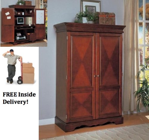 Sunrise Home Furnishings Walnut Computer Armoire