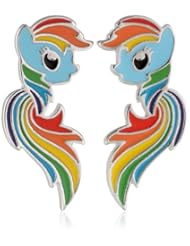 My Little Pony Girls Fine Silver Plated Rainbow Dash Stud Earrings