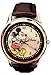 Disney Women's Watch MK1089 Mickey Mouse Black Genuine Leather Strap