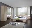 Germanica BAVARI Bedroom Furniture Set with 5 Door Wardrobe, Bed & 2x Bedside Cabinets in Washed Oak Colour [Includes Full Assembly Service]