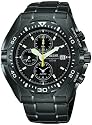 Pulsar Men's Tech Gear Alarm Chronograph Black Ion Watch #PF3663