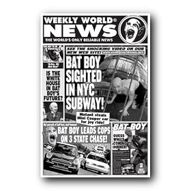 WWN WEEKLY WORLD NEWS COVER 24X36 POSTER BAT BOY 24714