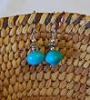Turquoise Oval Ball with Sterling Silver Top