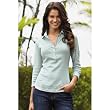 Eddie Bauer(エディー・バウアー) 3/4スリーブピグメントダイウーブンミックスポロ