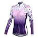 Santic Women's Cycling Jersey Loog Sleeve Road Bike Jersey Jacket Purple Medium