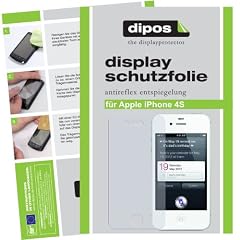 4x DIPOS Iphone 4 / 4S Displayschutzfolie Antireflex (entspiegelnd, matt) f�r Apple iPhone 4S - blasenfreie Anbringung, Premium Qualit�t jeweils 2x f�r die Vorderseite und die R�ckseite