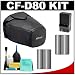 Nikon CF-D80 Semi-Soft Leather Holster Case + 2 EN-EL3e Batteries & Charger for D80 & D90 Digital SLR Camera